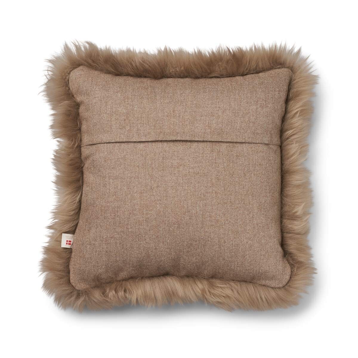 Wollen Kussen | LW rand | 52x52 cm | 34x52 cm Beige/Taupe