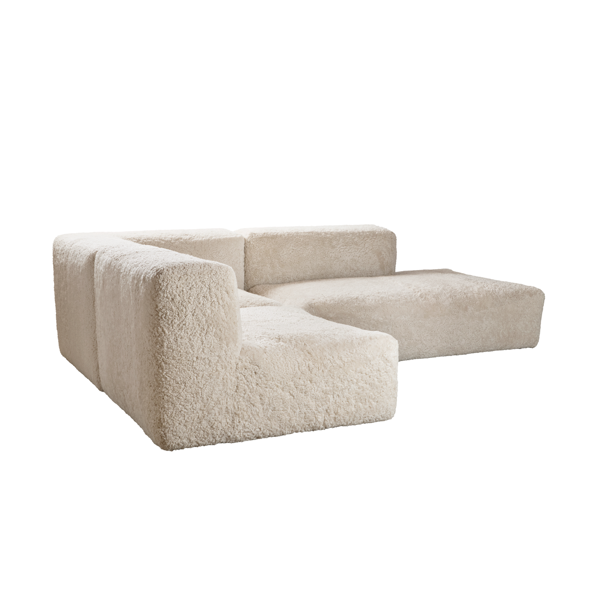 Julian Modulaire Bank | Curly Nieuw-Zeelandse Schapenvacht
