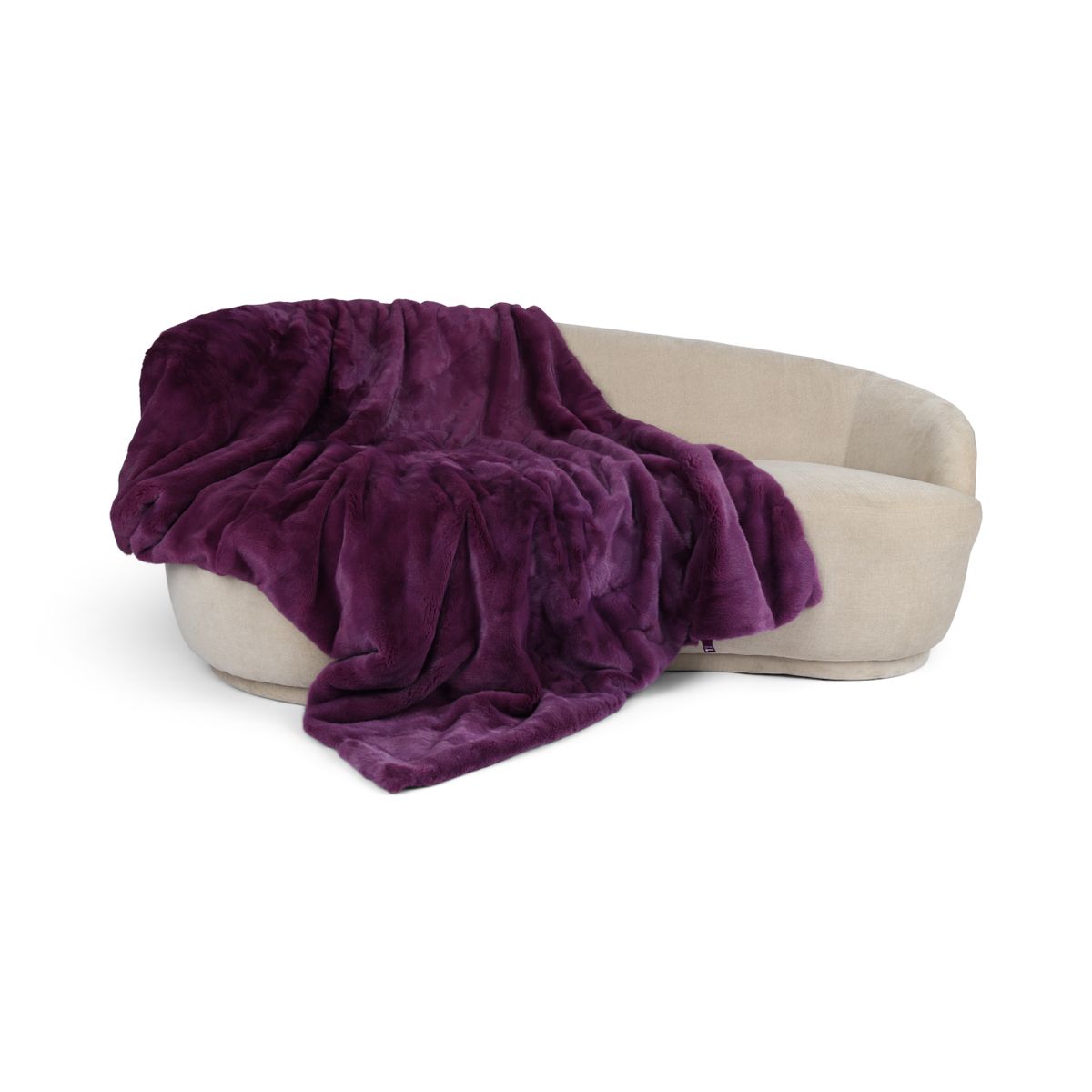 Deense Nerts Plaid | Kasjmier Achterkant | Paars | 142x194 cm