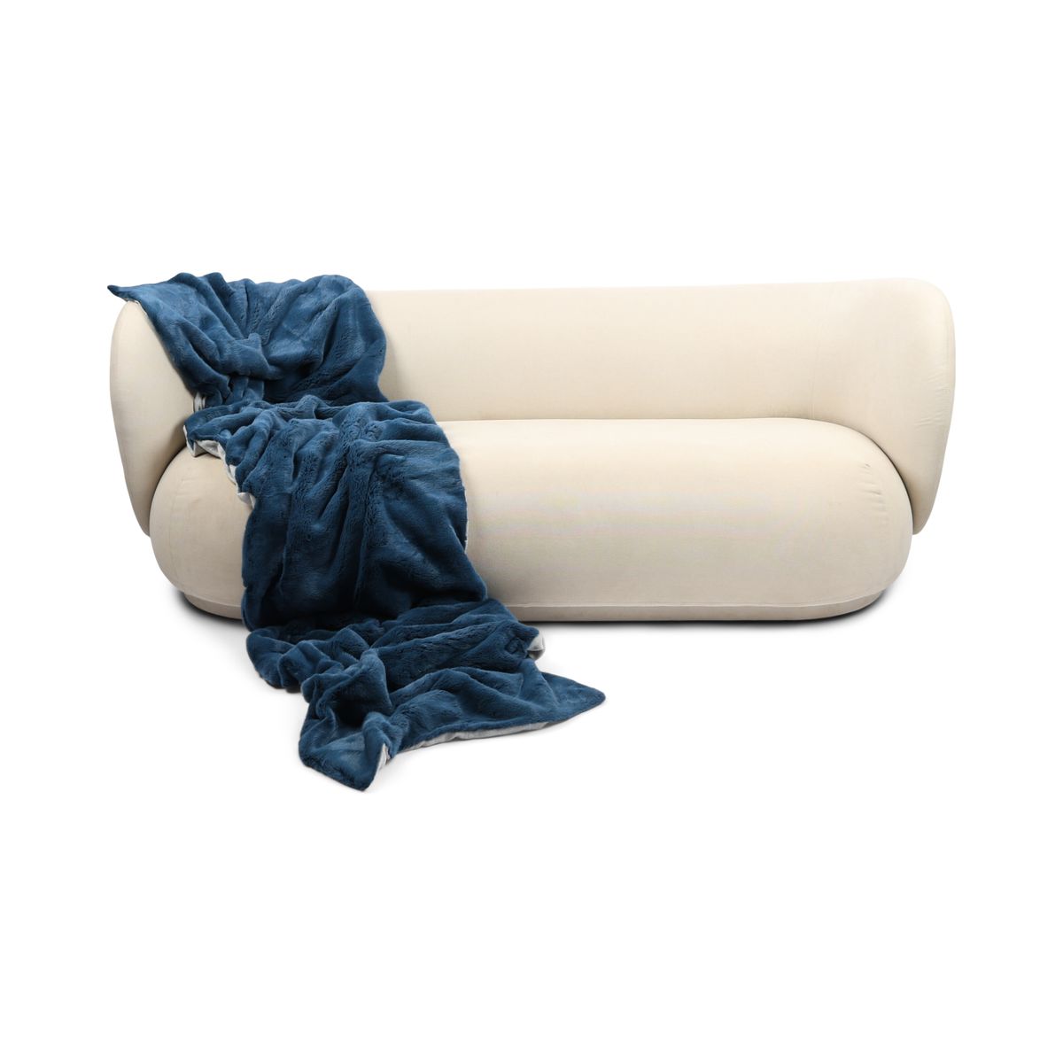 Nerts Plaid | Kasjmier Achterkant | Blauw | 70x330 cm