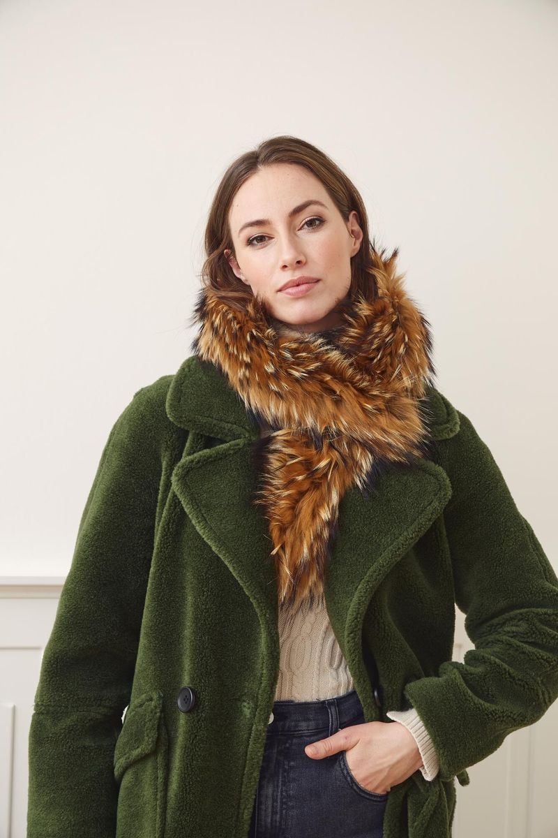 Klara Luxe Kraag Natuurlijk Bruin