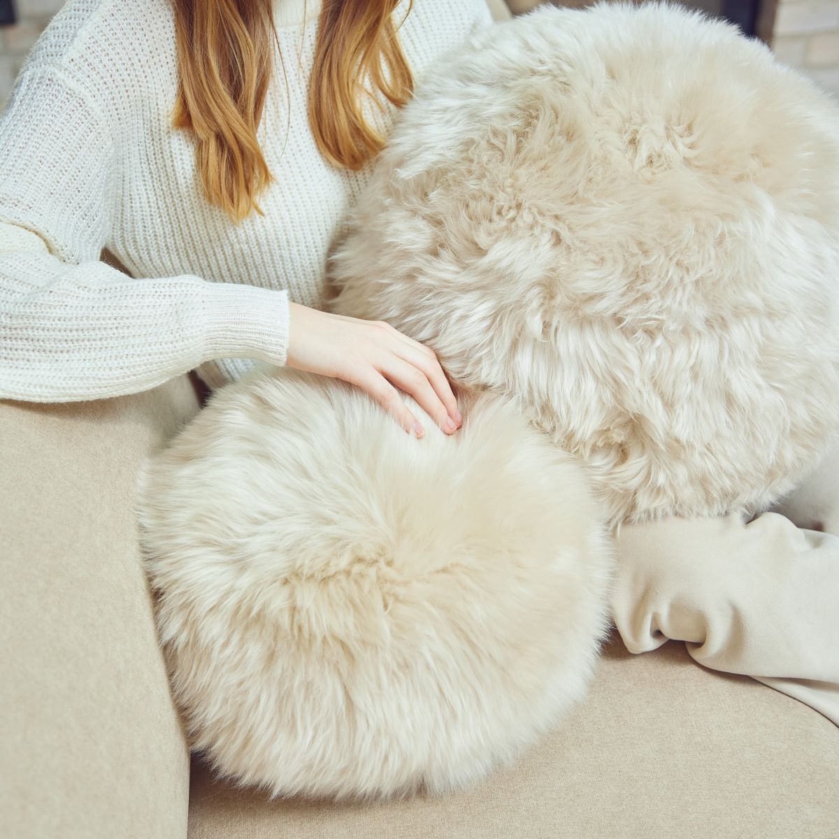 Angeliet Kussen | Ø30 cm | Ø25 | Ø35 | LW Zwart