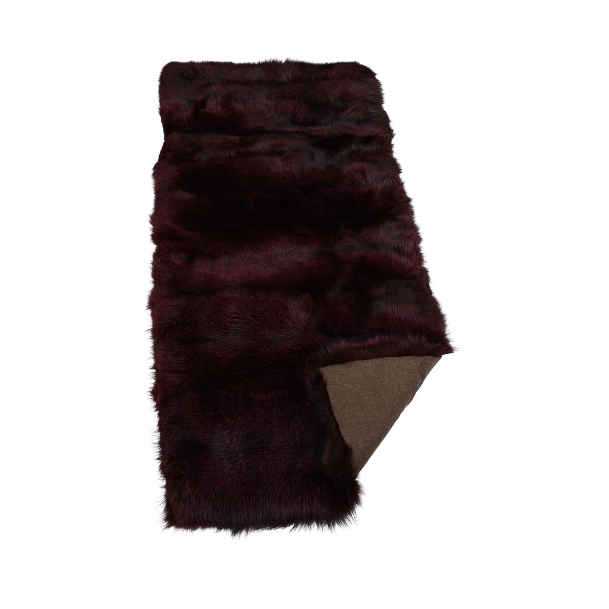 Premium Vos Plaid | Kasjmier Achterkant | Paars | 150x70 cm