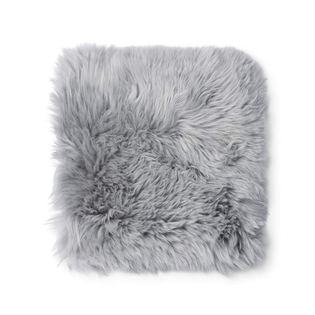 Langharige Schapenvacht Seat Cover Zero Waste Licht Grijs