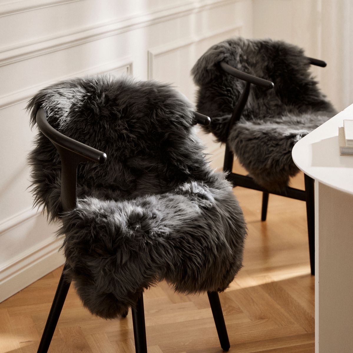 Nieuw- Zeelandse schapenvacht | Langharig | 100 cm Aubergine