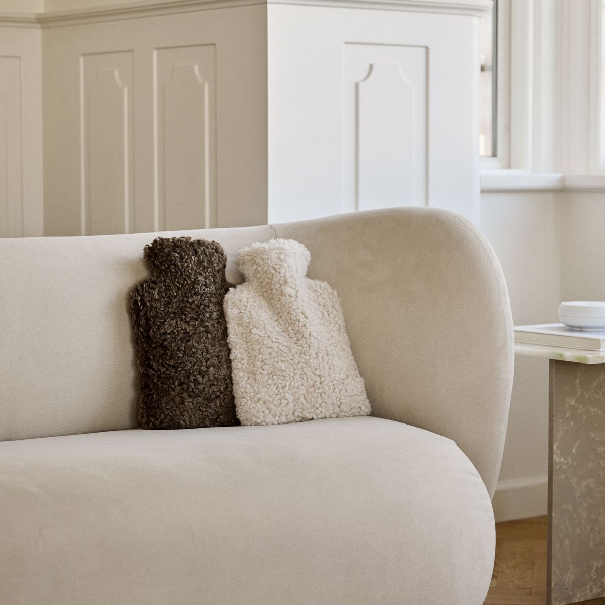 Schapenvacht Warmwaterfles Antraciet Grijs