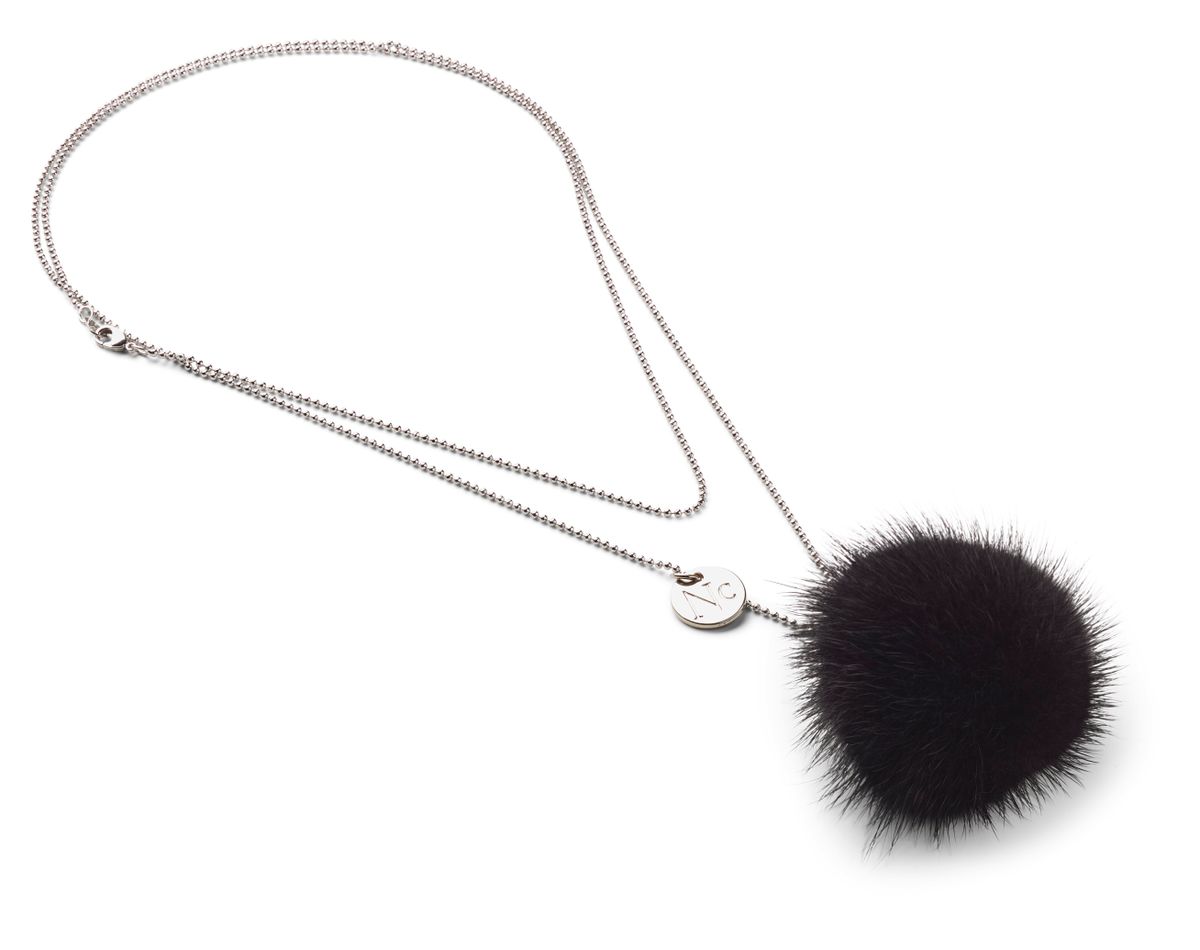 Ketting met Pompon Zwart
