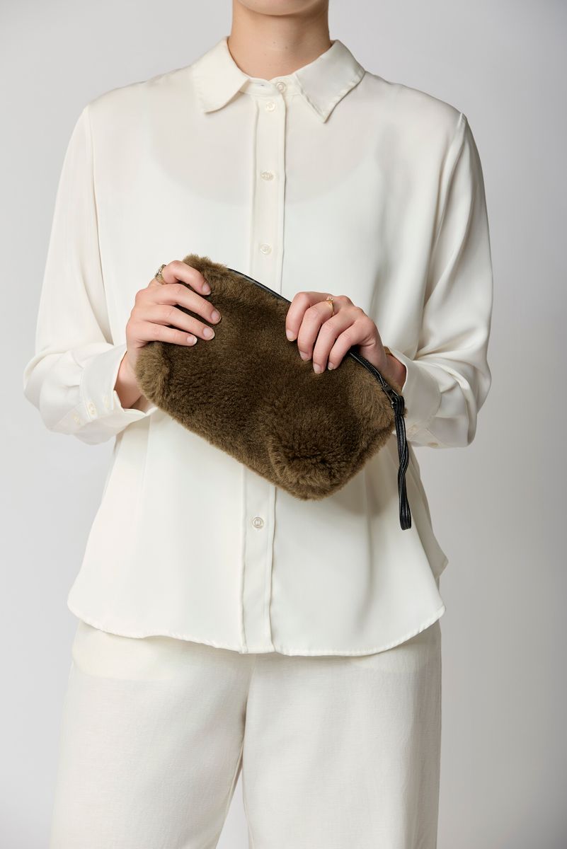 Nelly Clutch Tas Khaki
