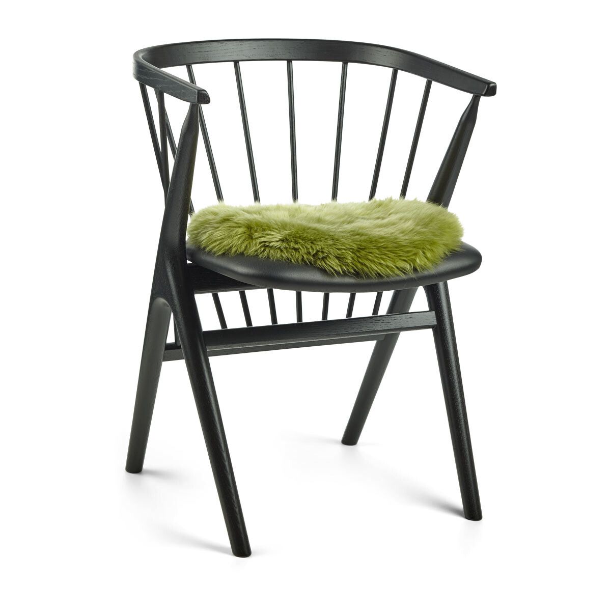 Langharige Schapenvacht Stoel Cover | Ø38 cm Boomtop Groen