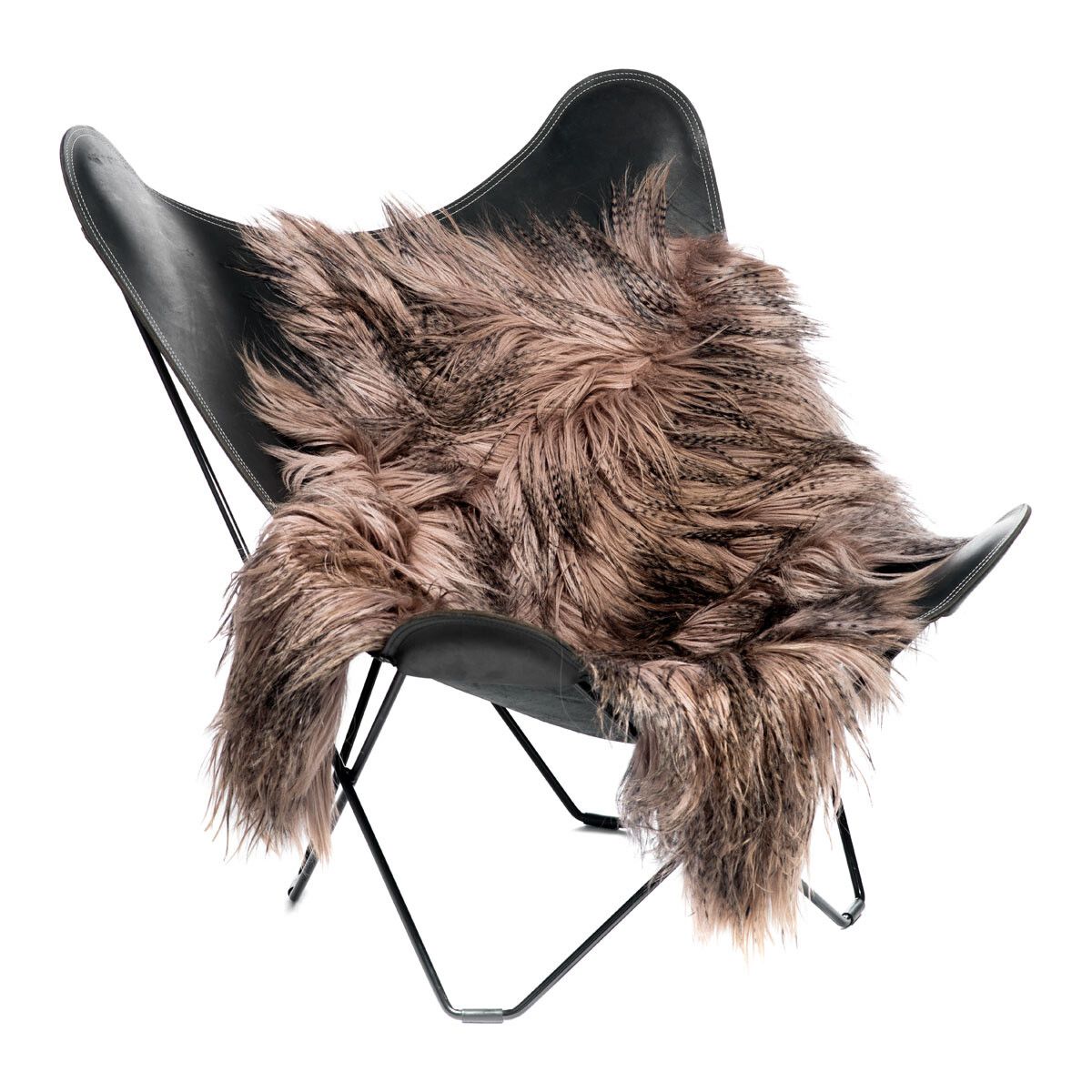 Geitenhuid uit Mongolië Stof Taupe