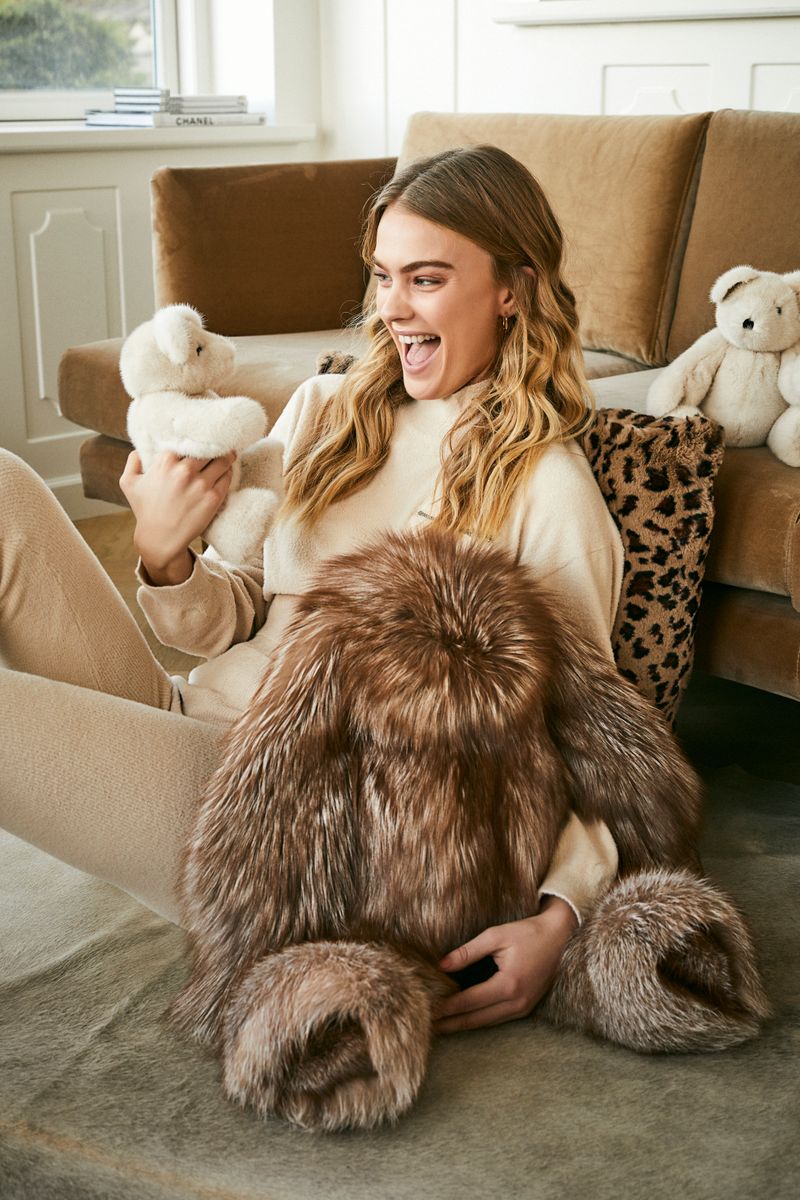 Maxi Teddybeer Konijn van Vossebont Goud Vos/Beige
