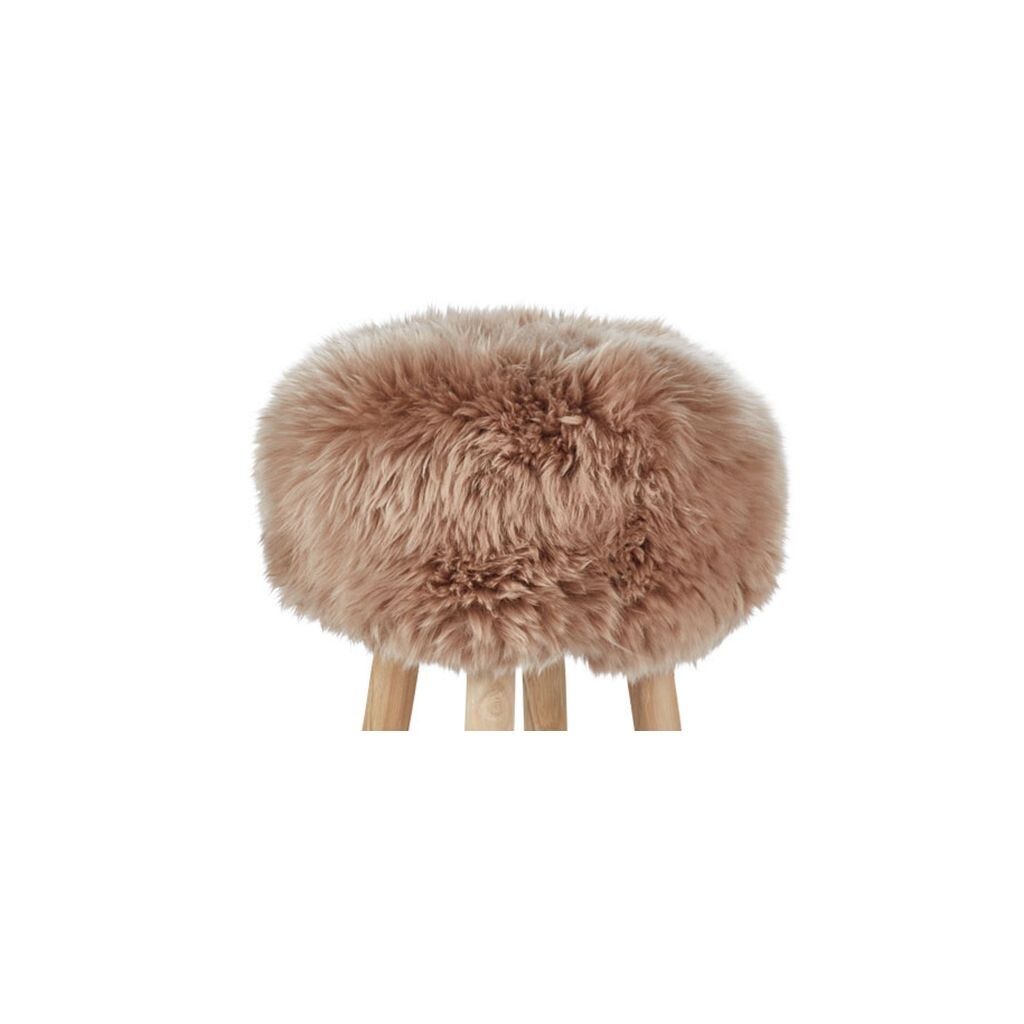 Premium Seat Cover | Long Wool | New Zealand | Ø34cm Warm zand