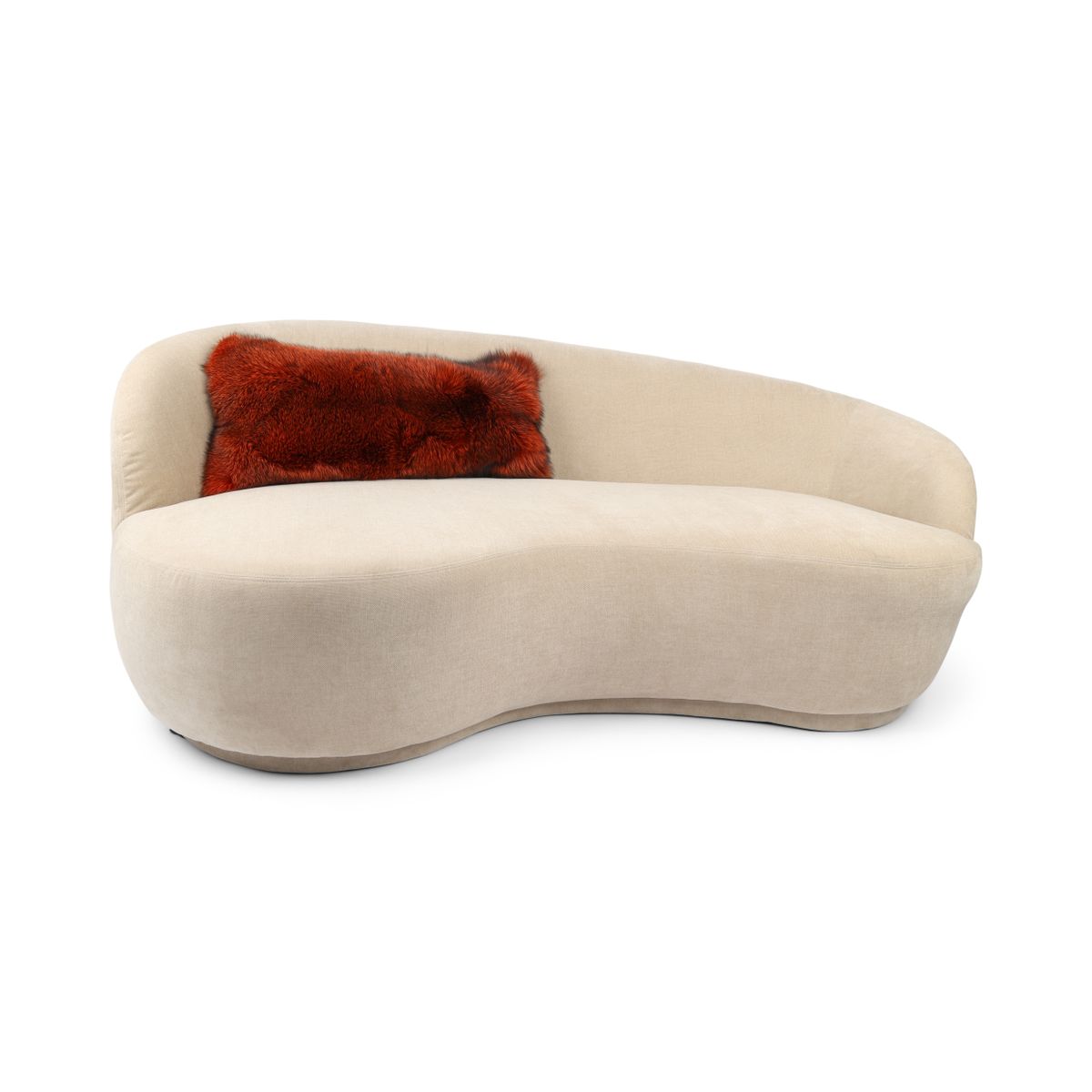 Premium Vos Kussen | Kasjmier Achterkant | Noorwegen | Oranje | 75x30 cm