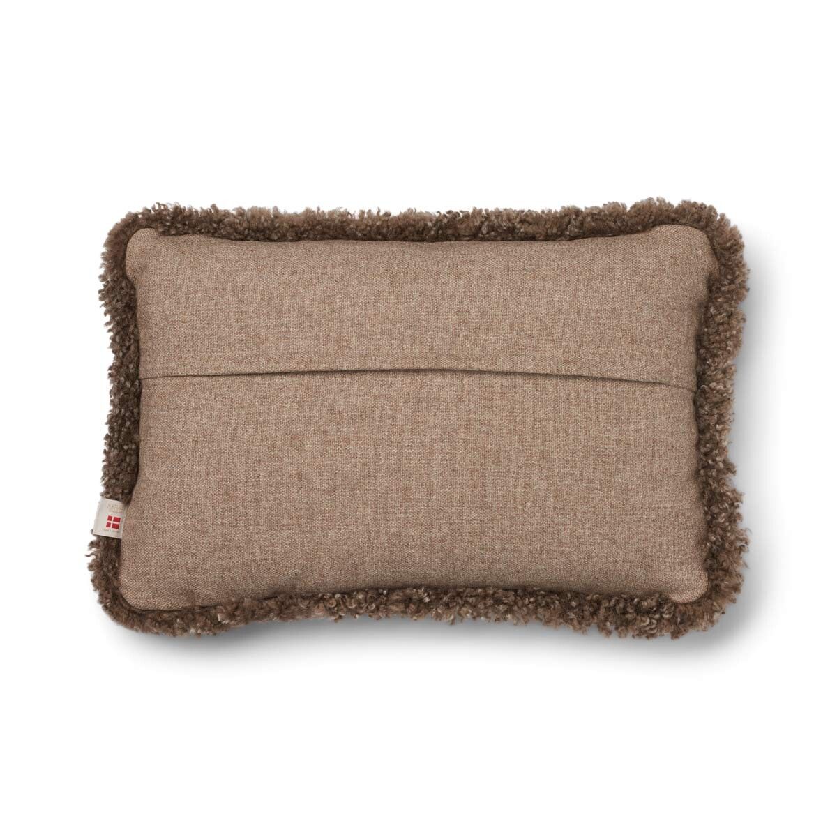 Kortharig Schapenvacht Kussen | KW rand | 52x52 cm | 34x52 cm Beige/Taupe