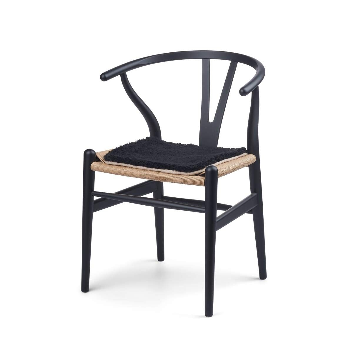 Langharige Schapenvacht Seat Cover Zero Waste Zwart