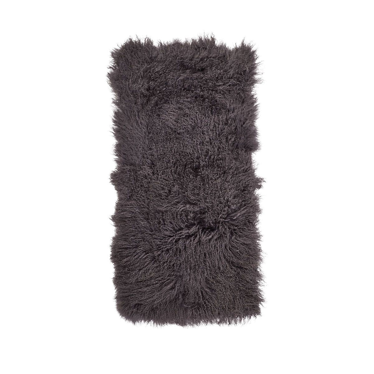 Plaid van Curly Schapenvacht Staal Grijs