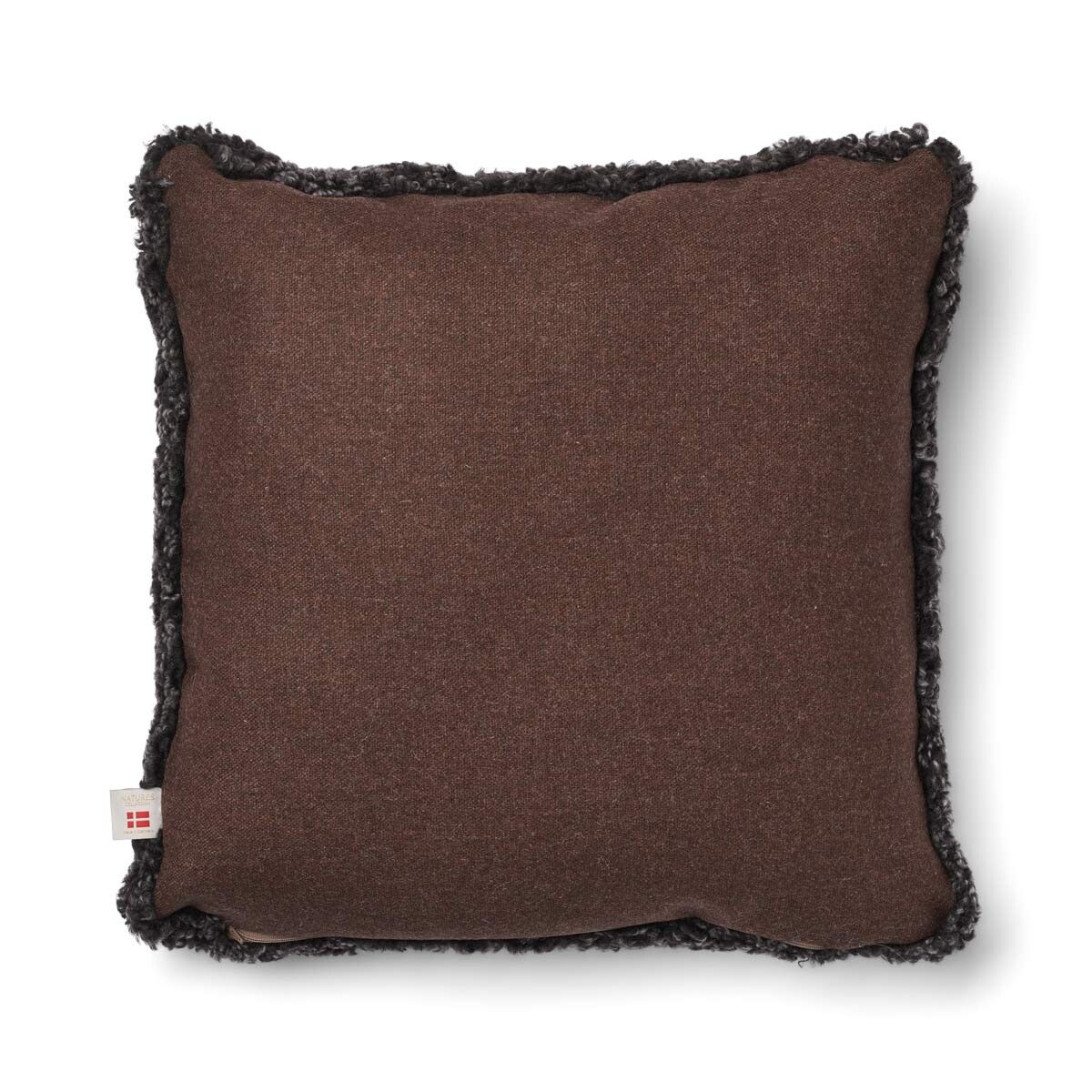 Kortharig Schapenvacht Kussen | Tweezijdig | 52x52 cm | 34x52 cm Bruin/Cappuccino