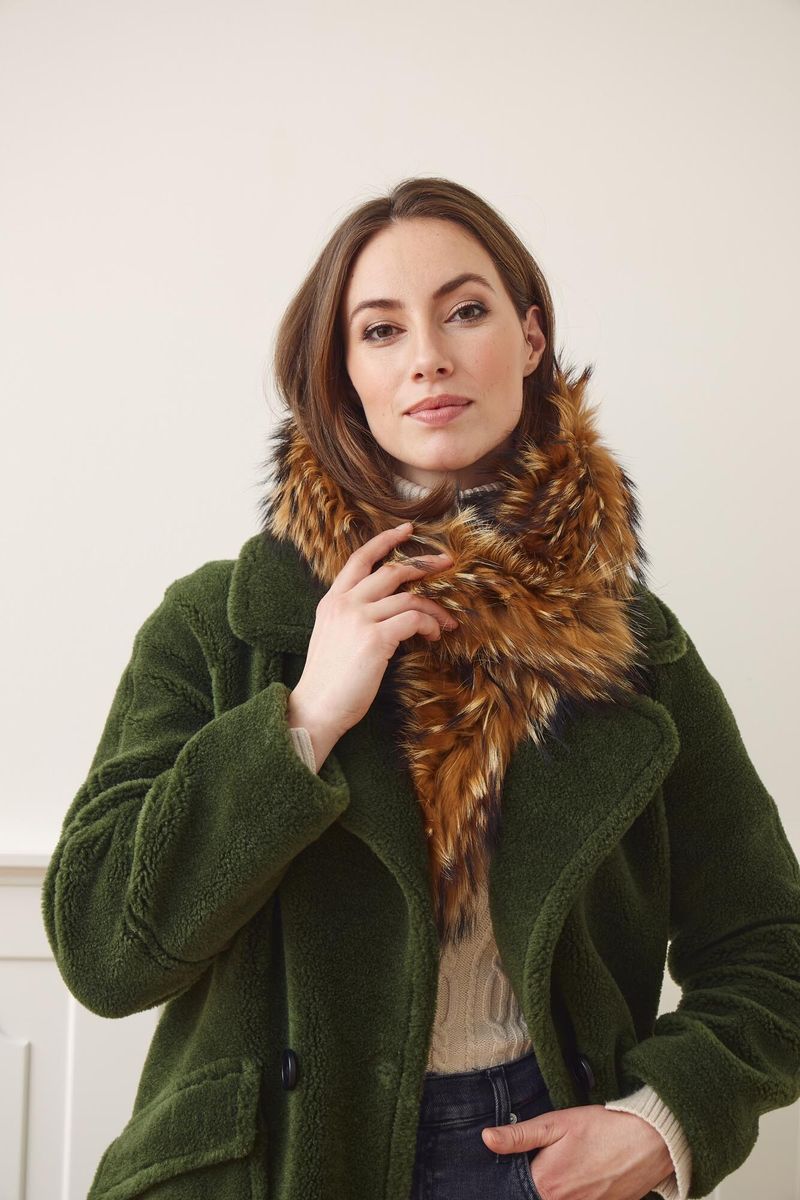 Klara Luxe Kraag Natuurlijk Bruin