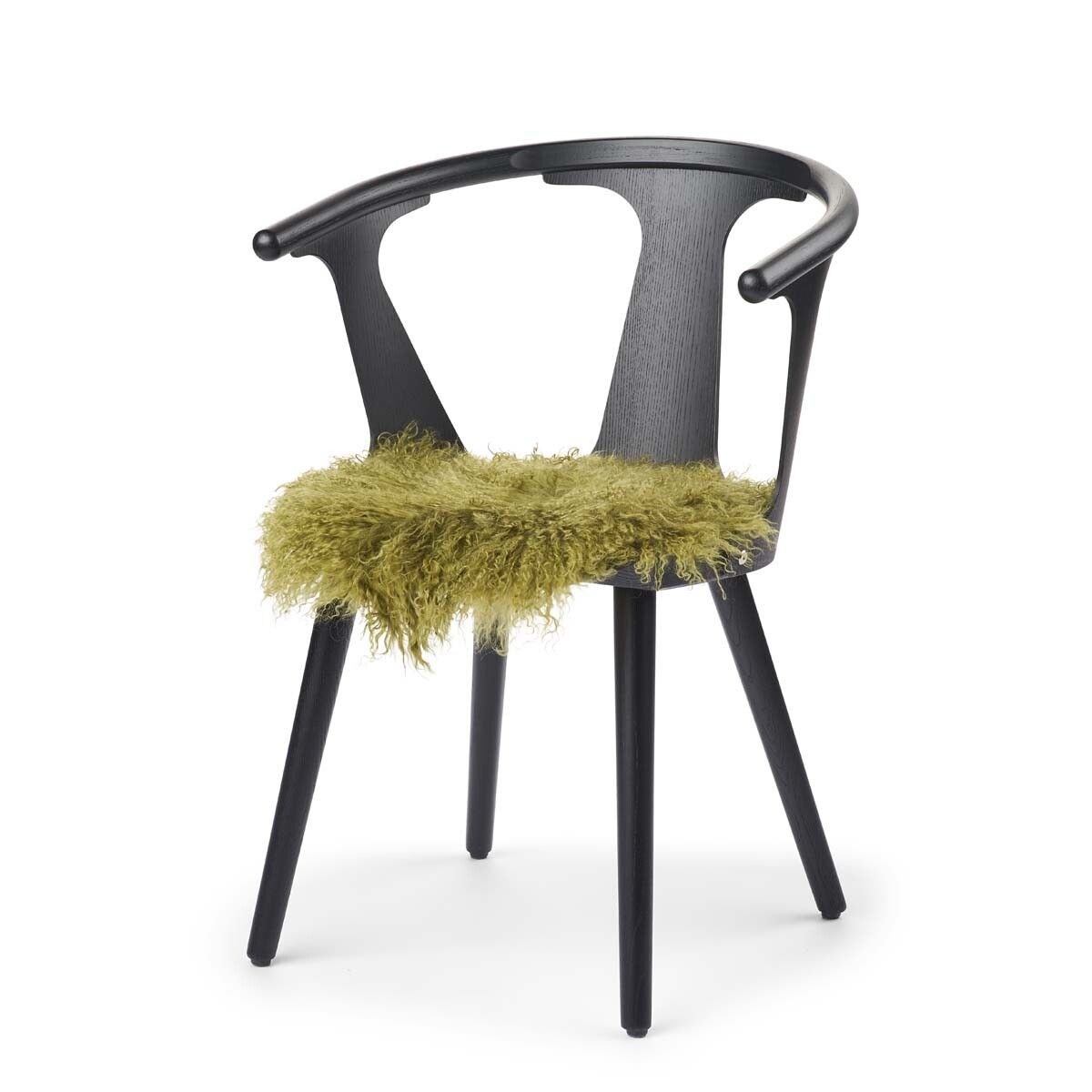 Curly Schapenvacht Stoel Cover | Ø38 cm Boomtop Groen