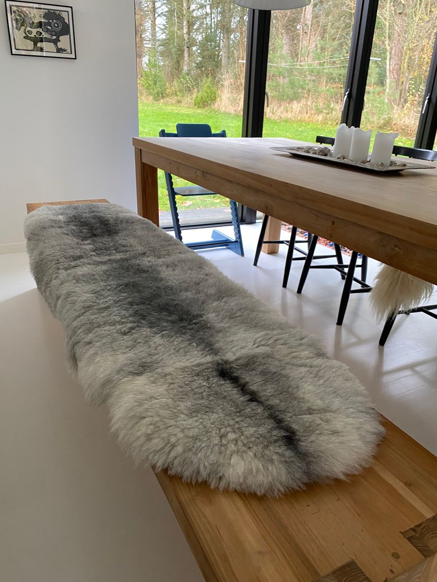 IJslandse Schapenvacht | Kortharig | 180 cm Natuurlijk Grijs
