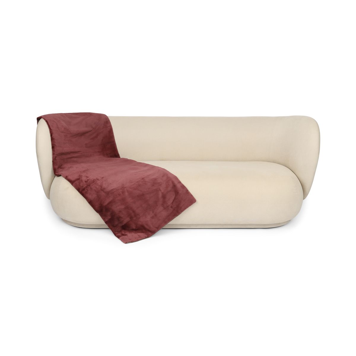 Nerts Plaid | Kasjmier Achterkant | Oudroze | 62x158 cm