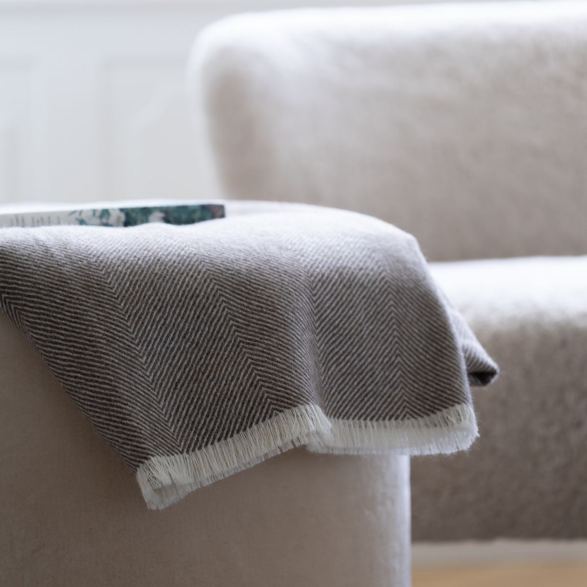 Sidsley Plaid | 100% Alpacawol | 130x200 cm Donkerbruin