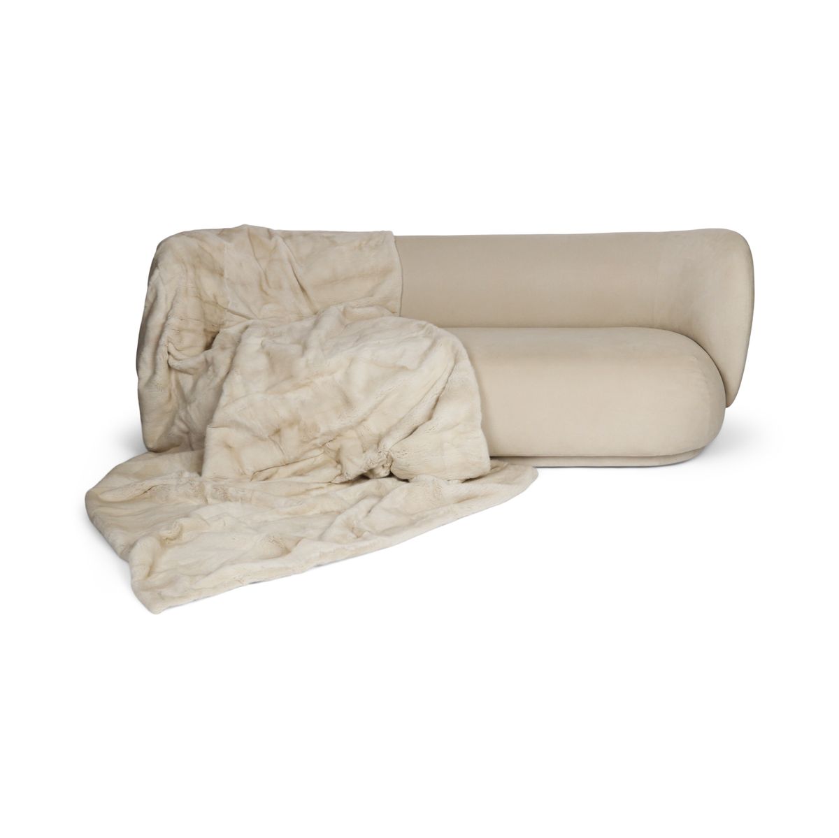 Deense Nerts Plaid | Kasjmier Achterkant | Pearl | 146x222 cm
