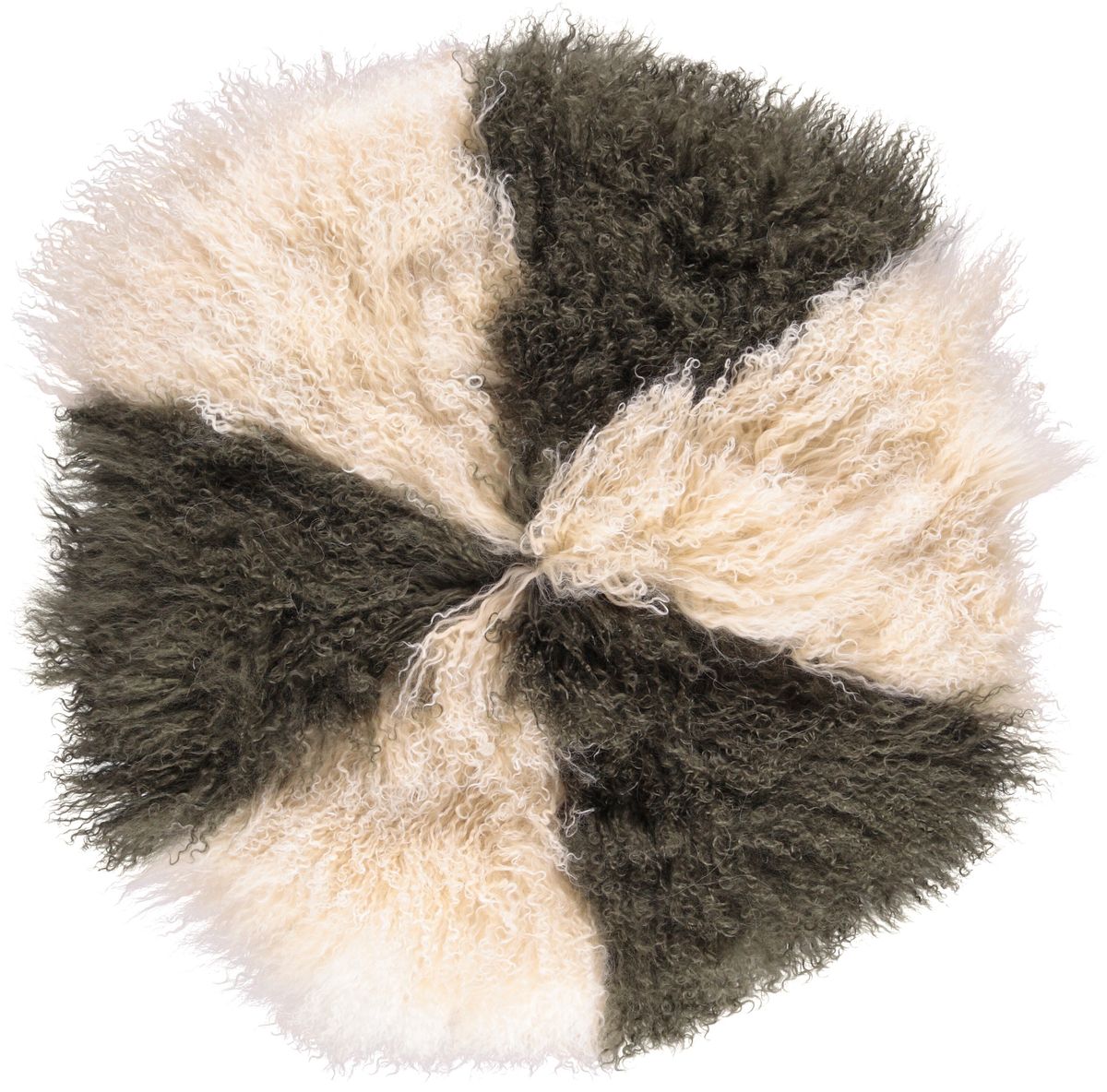 Curly Cake Kussen | Ø45 cm | Ø62 cm | Ø38 cm Arctic Sunrise/randgroen