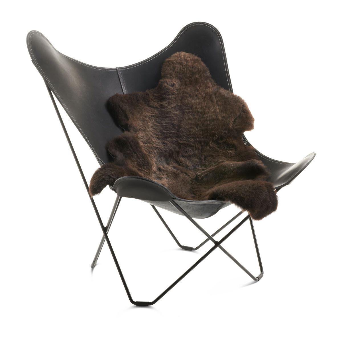 Engelse Schapenvacht | 120+ cm Natuurlijk donkerbruin
