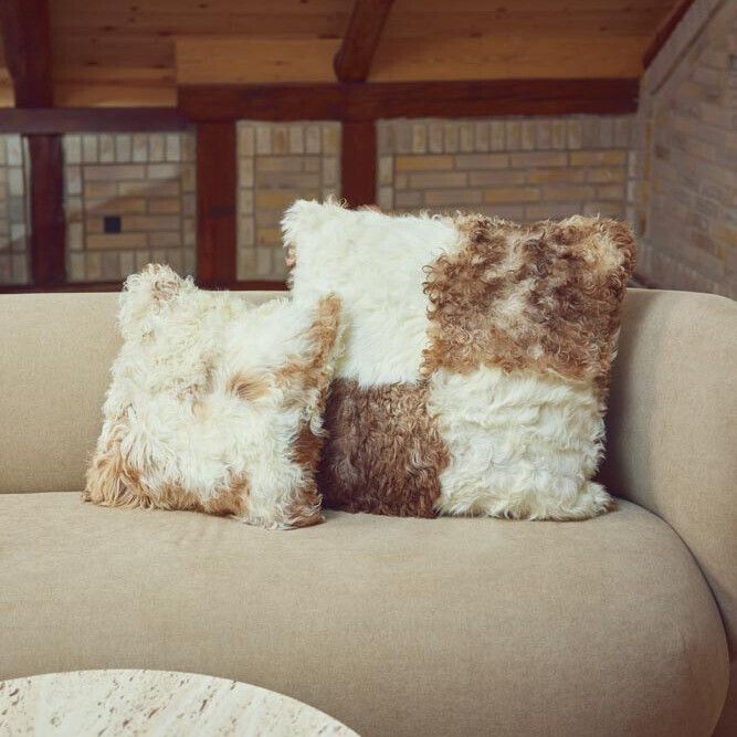 Tigrado Lam Kussen | Dubbelzijdig Zwart/Wit Mix