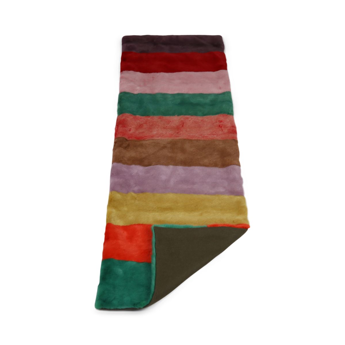 Deense Nerts Plaid | Kasjmier Achterkant | Multicolor Helder | 52x156 cm