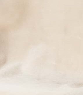 Plaid van Kortharige Wol Tweezijdig Ivoor