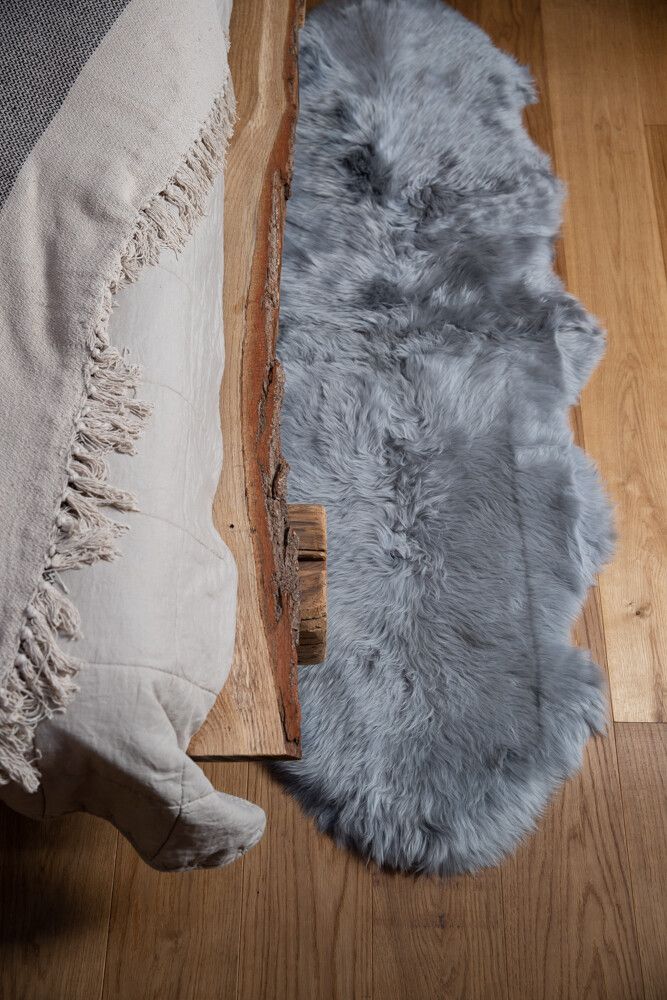 Nieuw- Zeelandse schapenvacht | Langharig | Kleed 180 cm Aubergine