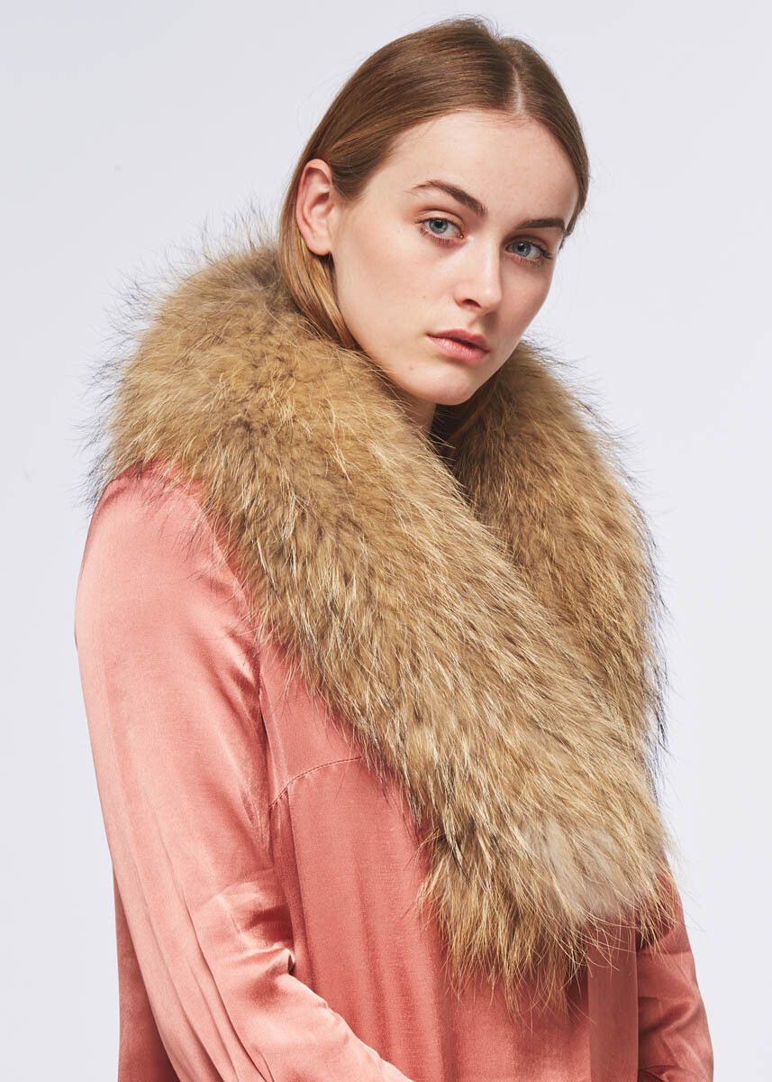 Klara Luxe Kraag Natuurlijk Bruin