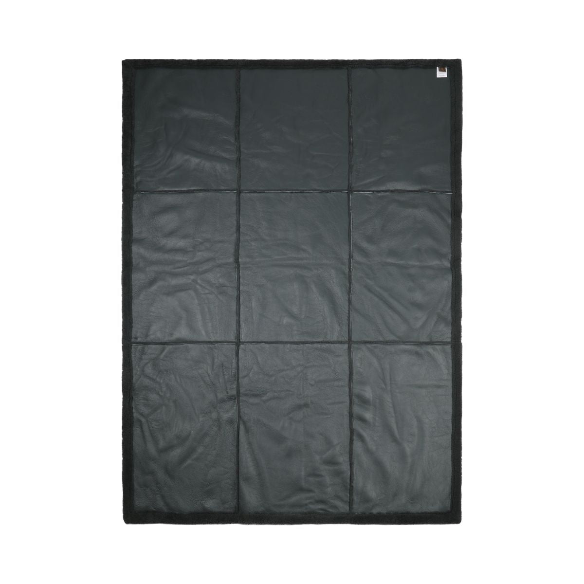 Addison Plaid | Tweezijdige Schapenvacht | Korte Wol Blauw/Grijs