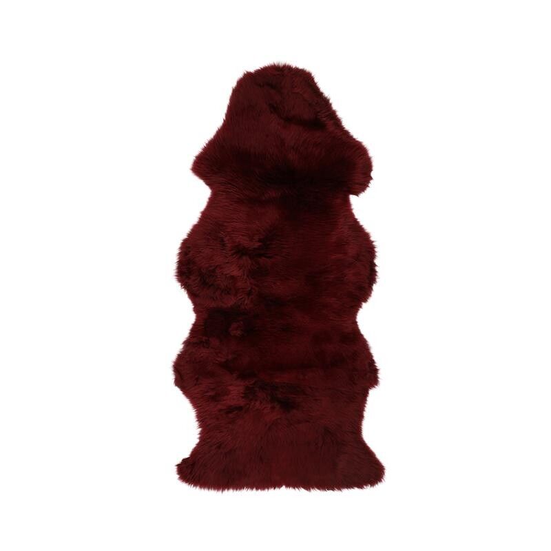 Nieuw- Zeelandse schapenvacht | Langharig | Kleed 135 cm Burgundy