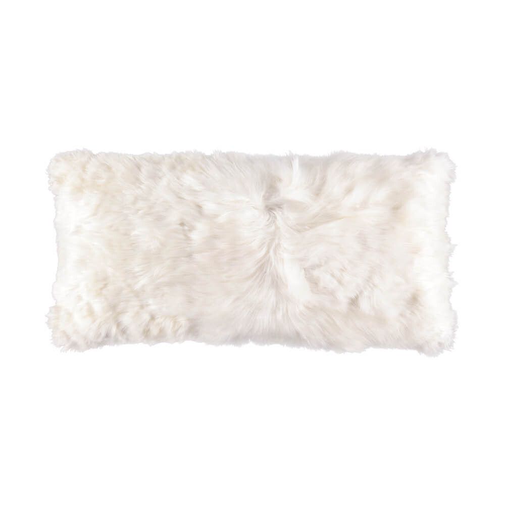 Alpaca Kussen | Lange Wol Wit