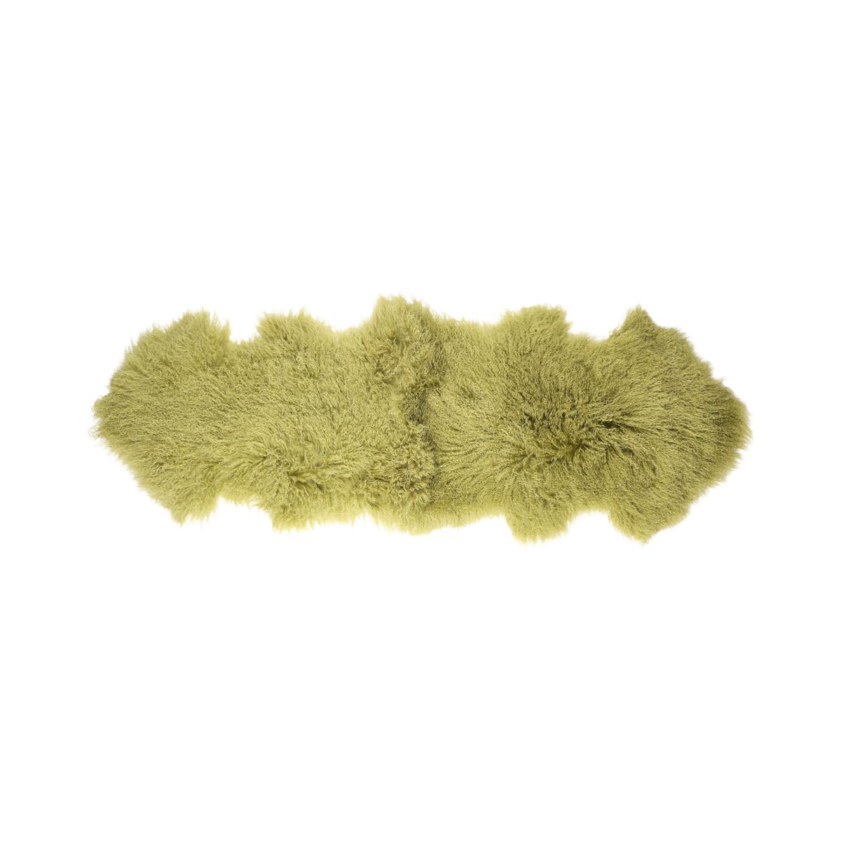Dubbele Tibetaanse Schapenvacht | 150x55 cm Boomtop Groen