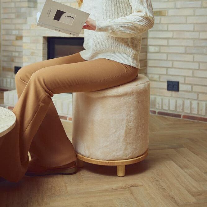 Simon Poef | Moccasin Kastanje