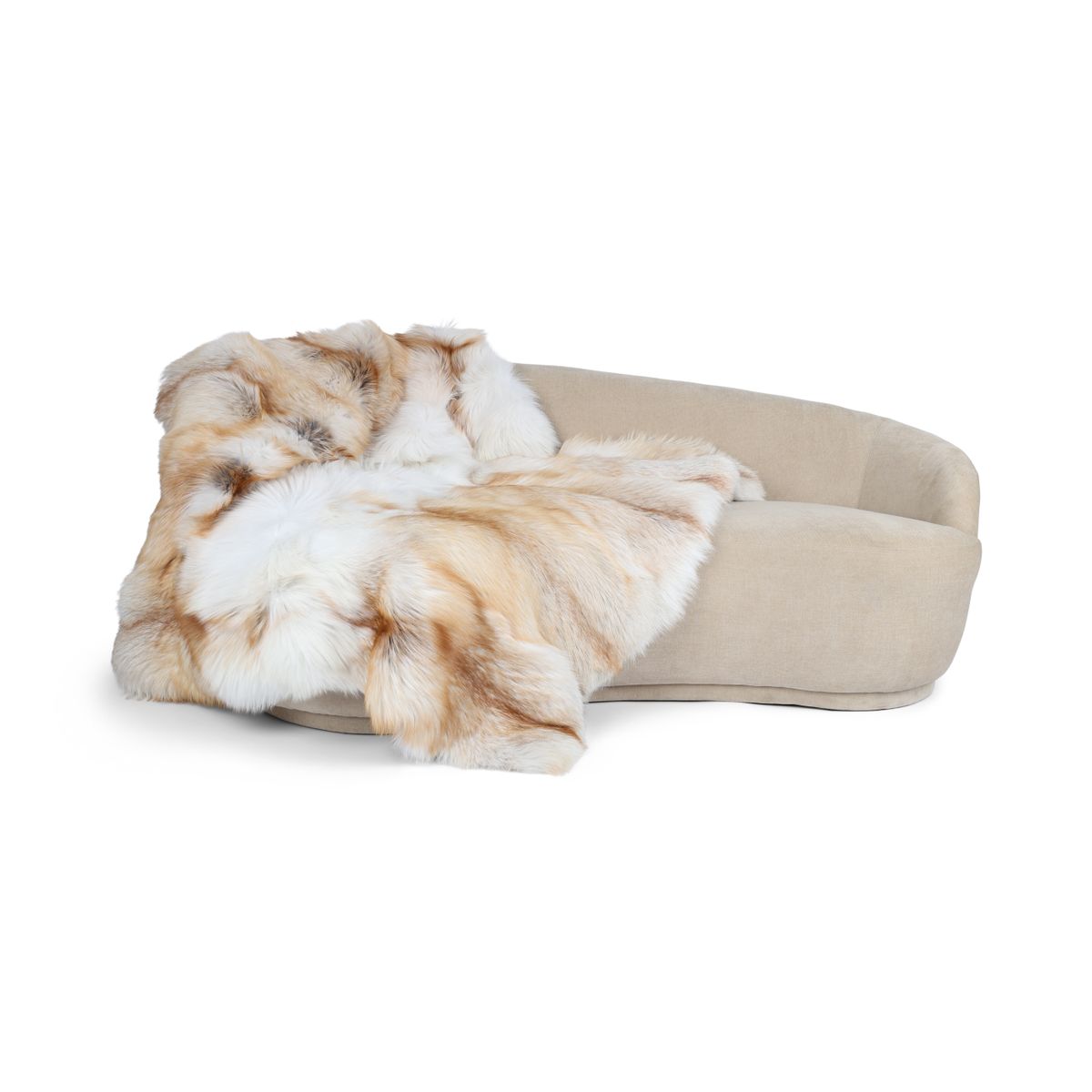 Premium Vos Plaid | Kasjmier Achterkant | Licht Goud |150x150 cm