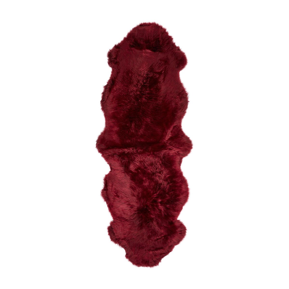 Premium | Dubbele Nieuw- Zeelandse schapenvacht | Langharig | 180 cm Burgundy