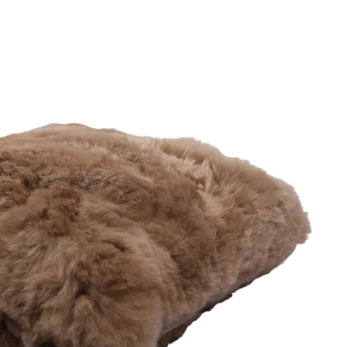 Alpaca Bontkussen | Dubbelzijdig | Kortharig Taupe