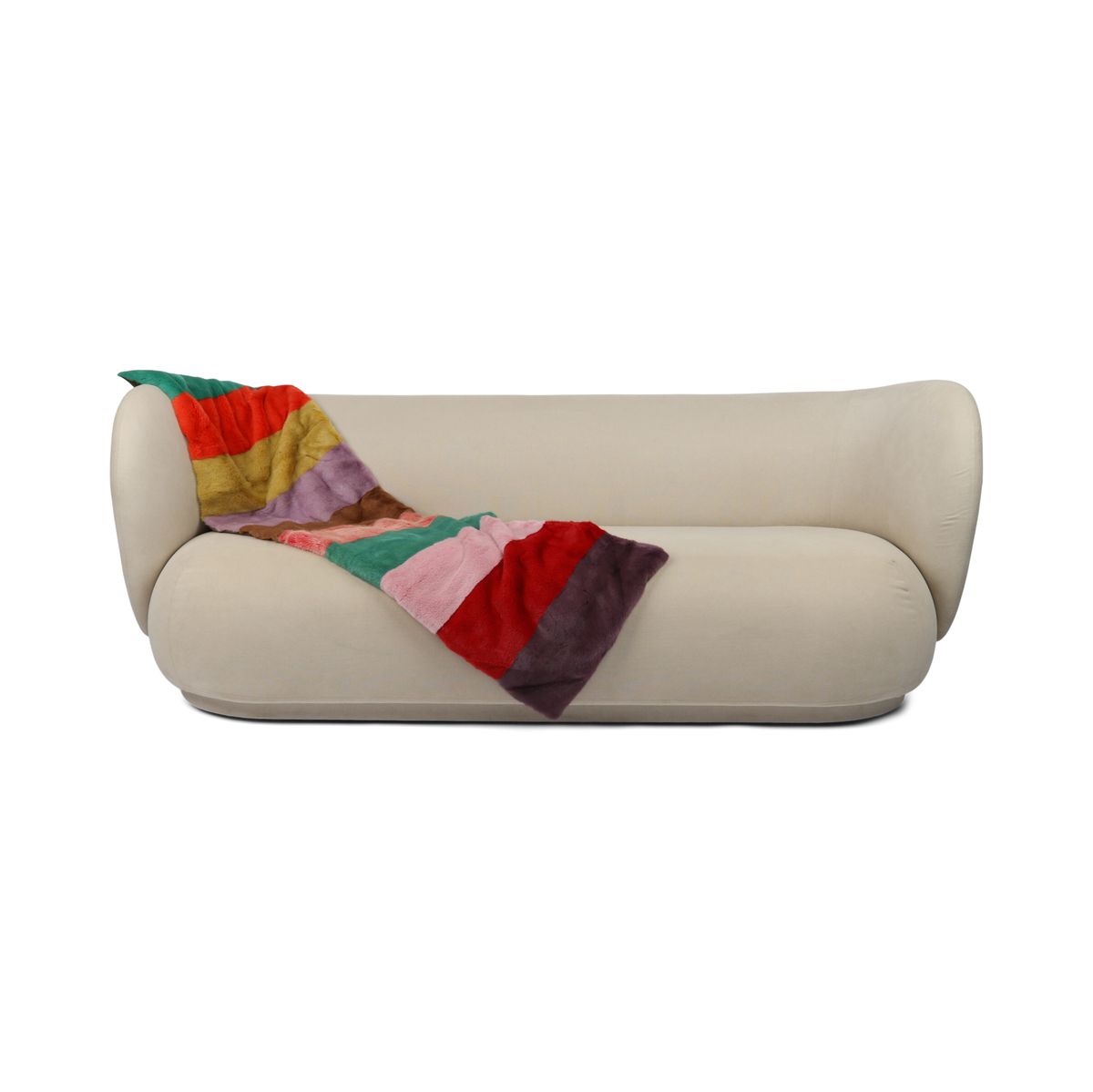 Deense Nerts Plaid | Kasjmier Achterkant | Multicolor Helder | 52x156 cm