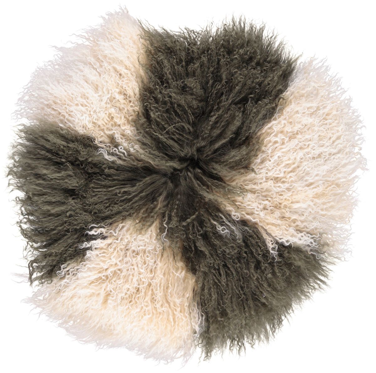 Curly Cake Kussen | Ø45 cm | Ø62 cm | Ø38 cm Arctic Sunrise/randgroen
