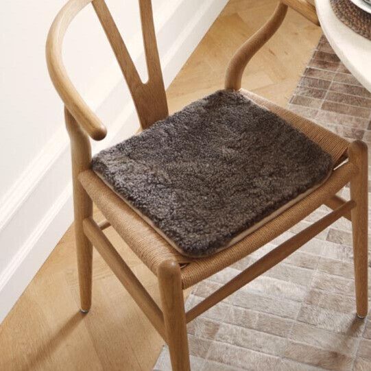 Langharige Schapenvacht Seat Cover Zero Waste Antraciet Grijs