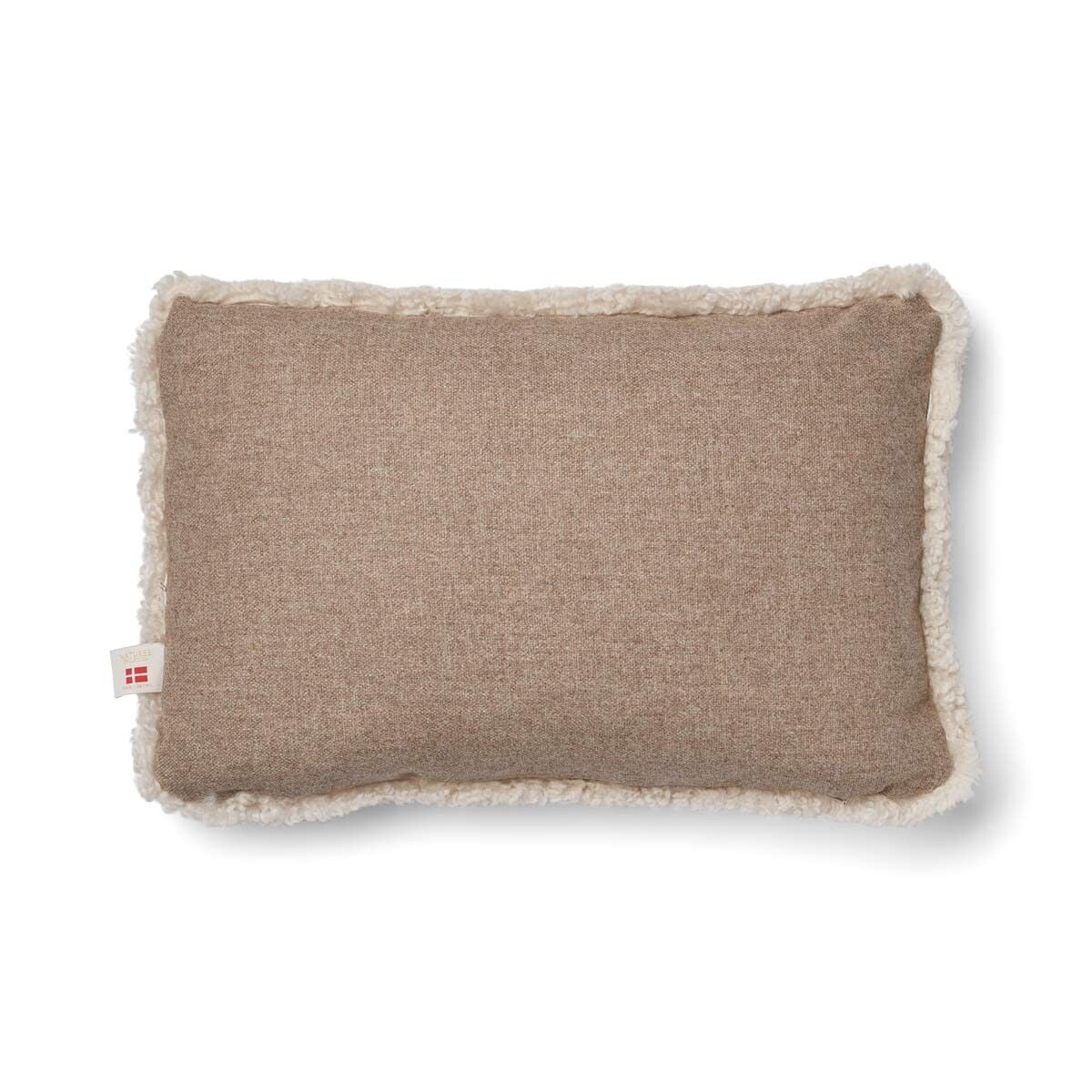 Kortharig Schapenvacht Kussen | Tweezijdig | 52x52 cm | 34x52 cm Beige/Parel