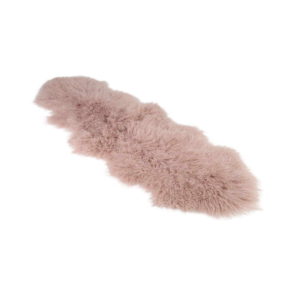 Dubbele Tibetaanse Schapenvacht | 150x55 cm Oudroze