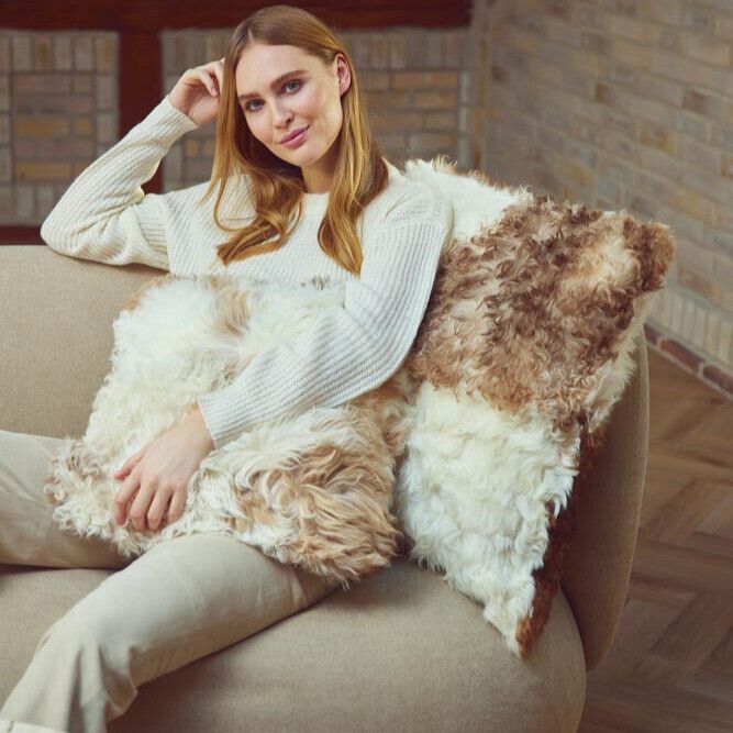 Tigrado Lam Kussen | Dubbelzijdig Zwart/Wit Mix