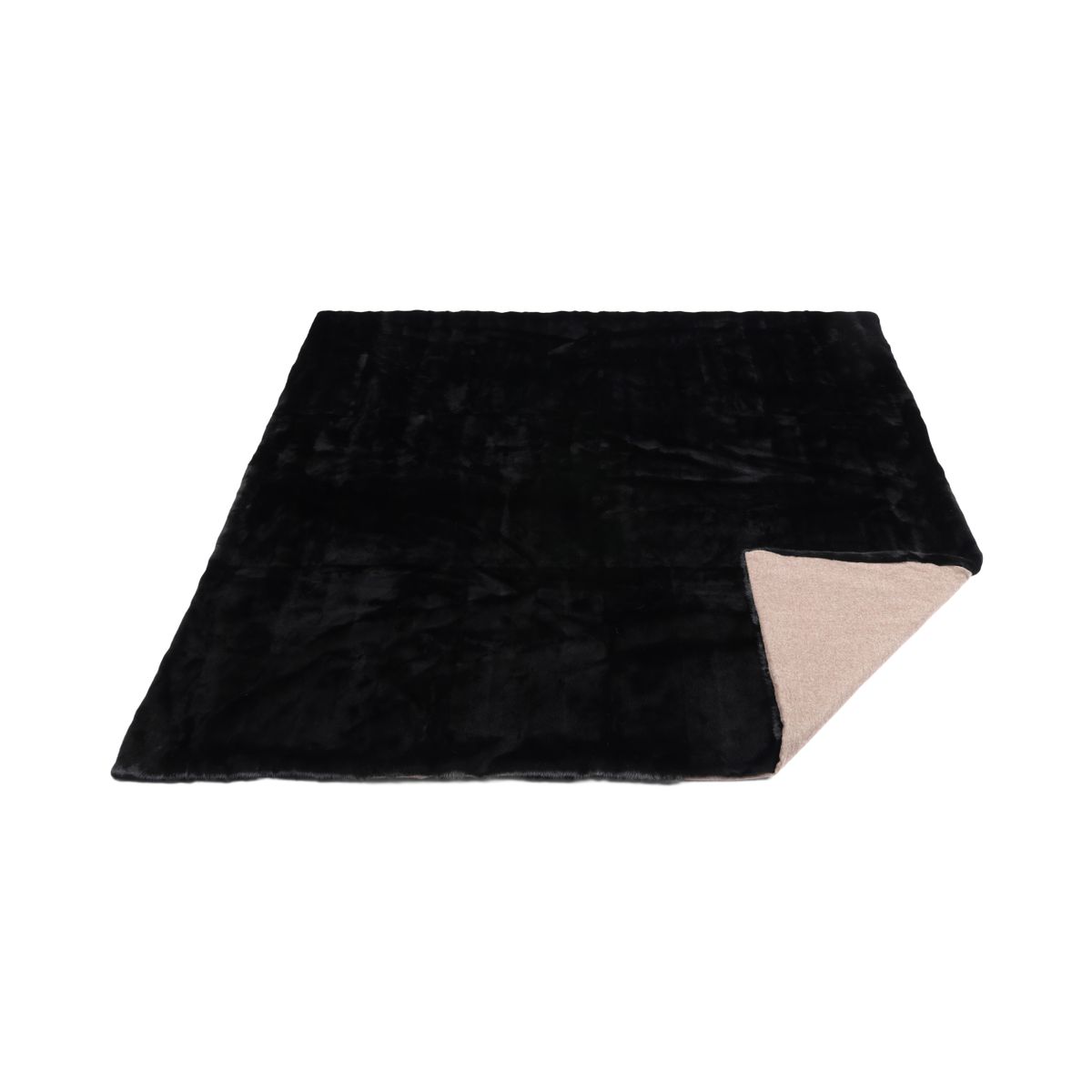 Deense Nerts Deken | Kasjmier Achterkant | Zwart | 188x182 cm