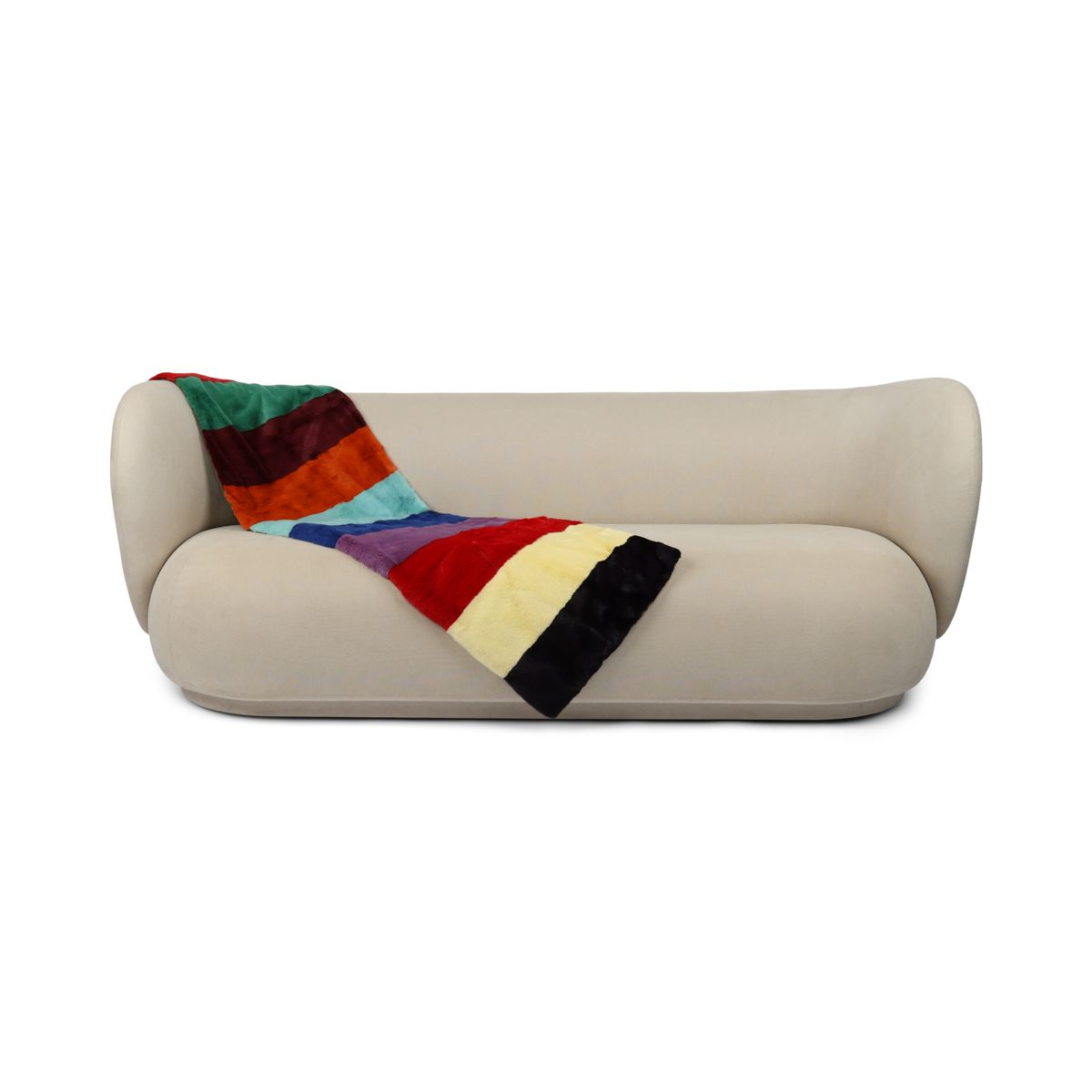 Deense Nerts Plaid | Kasjmier Achterkant | Multicolor fel | 52x156 cm